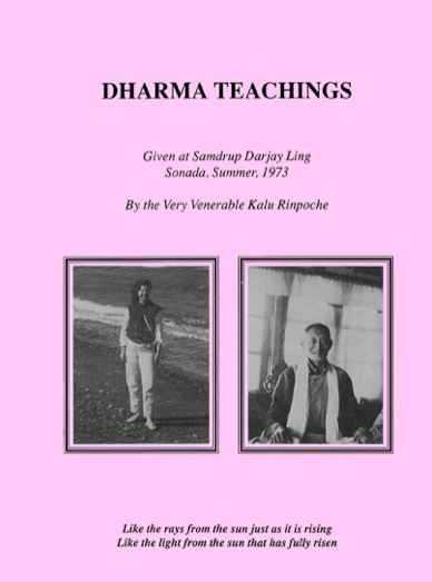 (image for) Teachings at Sonada by Kalu Rinpoche (PDF)